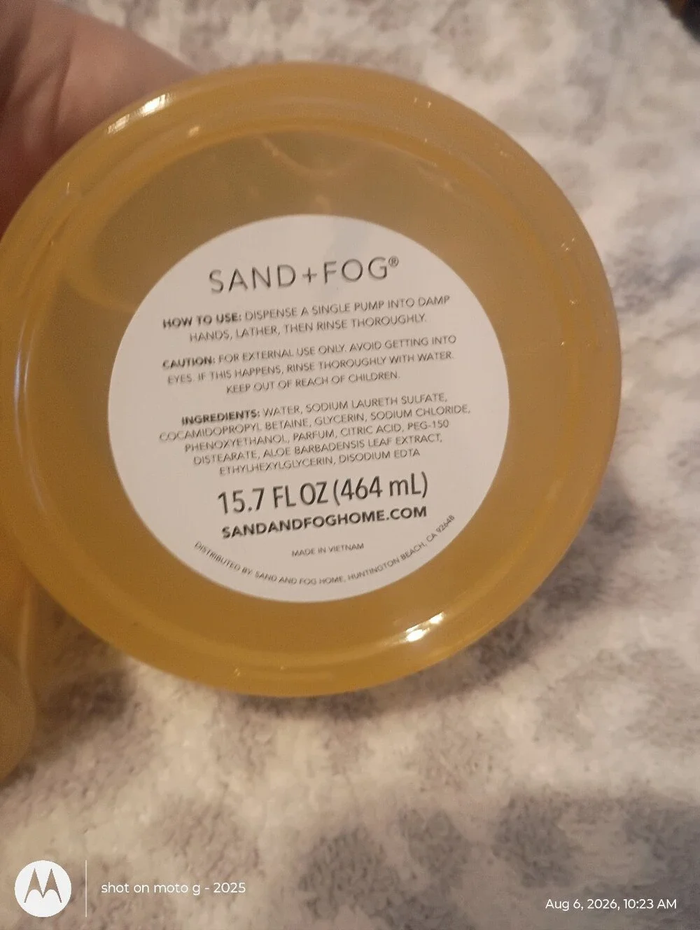 SAND+FOG White Vanilla Fragrant Hand Wash (2)